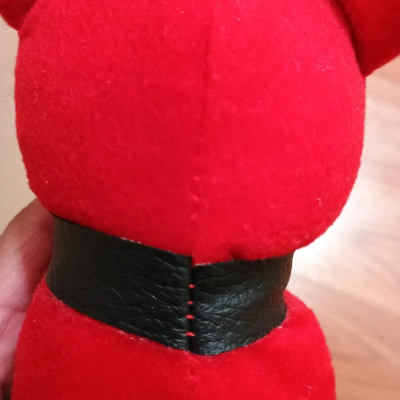 GANZ Plush Red Dog Sitting Stuffed Animal Bull Terrier Toy 8in - Picture 11 of 16